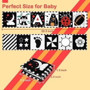 URMYWO Baby Toys 0-6 Months, Black and White Sensory Toys Brain Development, Tummy Time Toys