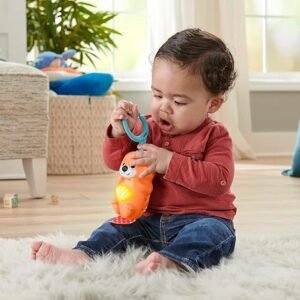 Fisher-Price Glow & Grow Gym Baby Play Mat, Baby Gym Play Mat for Newborn to 3 Year Old with Light Up Musical Otter, HPF39