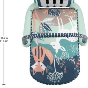 Fisher-Price Baby Playmat Kick & Play Piano Gym with Musical and Sensory Toys for Newborn to Toddler, Navy Fawn, HKX37