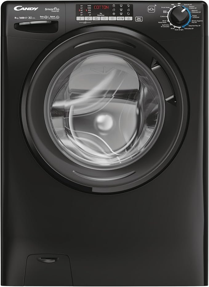 Candy Smart Pro Inverter 9 kg 1600rpm Washing Machine Black