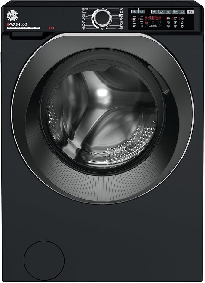 Hoover H-WASH 500 HW 49AMBCB WIFI Connected 9Kg 1400 Rpm Washing Machine, Black (31010810)
