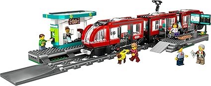 LEGO City Downtown Tram and Station Vehicle Building Toy Set for 7 Plus Year Old Kids, Boys & Girls