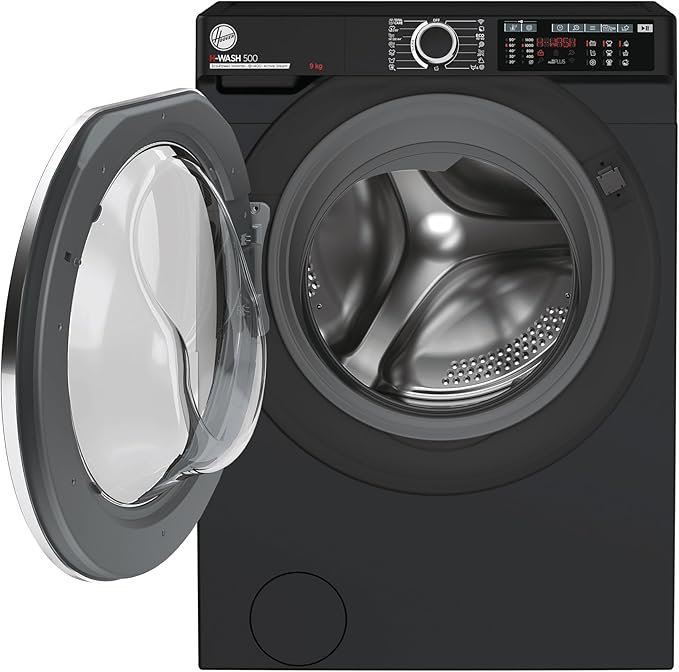 Hoover H-WASH 500 HW 49AMBCB WIFI Connected 9Kg 1400 Rpm Washing Machine, Black (31010810)