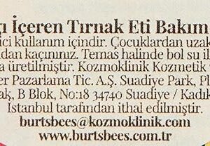 Burt's Bees Cuticle Cream For Nails, Sweet Almond Cuticle Oil With Cocoa Butter & Vitamin E, Lemon Scent, 15g