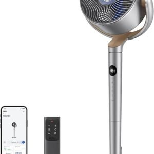 Dreo 40 Inch Smart Standing Fan, 23dB Silent Pedestal fans for Bedroom, 120°+120° Oscillating Quiet Cooling Fan, Wi-Fi/Voice Control, DC Motor, 8 Speeds, 6 Modes, 12H Timer, 80 ft Circulator