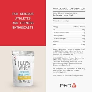 PhD Nutrition 100% Whey Protein Powder,