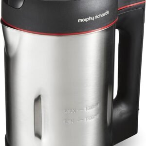 Morphy Richards 1.6L Sauté & Soup Maker, 4 Settings, Pause Function, LED Control Panel, Non-Stick Coated Jug, Detachable Power Cord, Stainless Steel, 501014