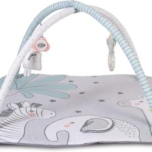 Red Kite Play Gym Tree Tops - Soft Padded Play Gym with Detachable Play Arch & Activity Toys Grey