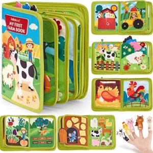 hahaland 20 in 1 Busy Book for Toddlers 1-3, Montessori Toys Newborn Toys Busy Board for 1 2 3 4 Year Old Boy Girl Birthday Gift