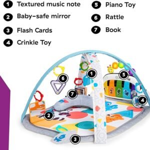 Baby Einstein, 4-in-1 Kickin' Tunes and Language Discovery Play Gym with Piano