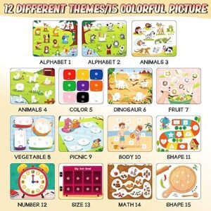 URMYWO Busy Book for Toddlers 3-6 Years, Quiet Book Montessori Toy, Children's Sticker Books Sensory Toy