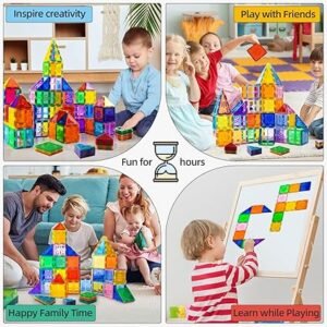 Xekel 120PCS Magnetic Building Blocks, Magnetic Tiles 3D Kids Toys Sets