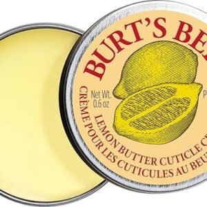Burt's Bees Cuticle Cream For Nails, Sweet Almond Cuticle Oil With Cocoa Butter & Vitamin E, Lemon Scent, 15g