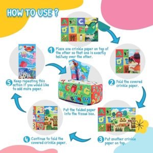 URMYWO Baby Toys 6 to12 Months, Baby Tissue Box Toy, Sensory Toys for Babies, Toys for 1 Year Old Boy Girl