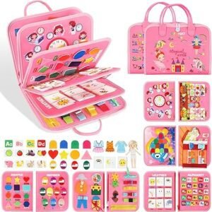 URMYWO Busy Board - Montessori Toys for 1 2 3 4 Year Old, Busy Book Toddler Activities with Fine Motor Skills,