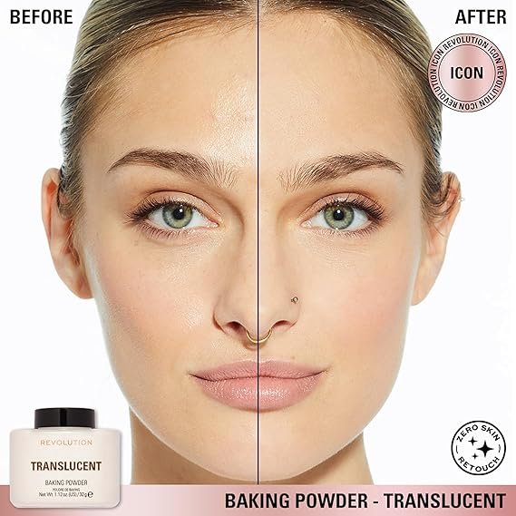 Revolution Beauty, Losse Bakpoeder, Verlengt Make-up Draagbaarheid, Verpakking Kan Variëren, 32g