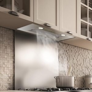 Ciarra Integrated Cooker Hood 52cm CBCS5913A Stainless Steel Built in Extractor Hood LED Light 3 Speeds Undercabinet Extractor Fan