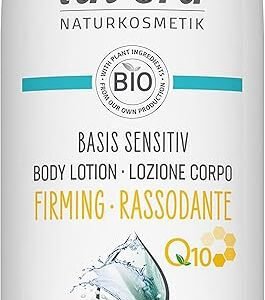 lavera Basis Sensitiv Body Lotion Firming - with Organic Aloe Vera & Natural Coenzyme Q10 - improves skin elasticity - leaves skin feeling firmer - natural Cosmetics - vegan - organic (1 x 250ml)