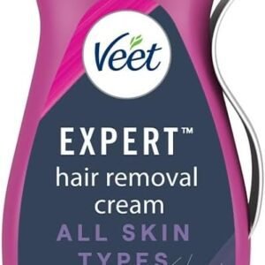 Veet Expert Hair Removal Cream, 400ml, Depilatory Cream, Hair Removal Cream For Women, All Skin Types, Suitable For Arms,