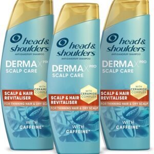 Head & Shoulders Anti-dandruff Shampoo, DermaXPRO | For Dry Scalp and Thinning Hair | 300ml (Pack of 3)