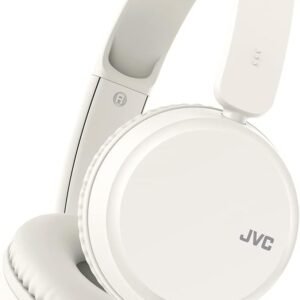 JVC HA-Z37W-W Wireless Bluetooth On Ear Headphones, 35 hours of wireless listening time, Soft ear-pads for a secure and comfortable fit, Bass boost function for dynamic bass sound (on/off) (White)