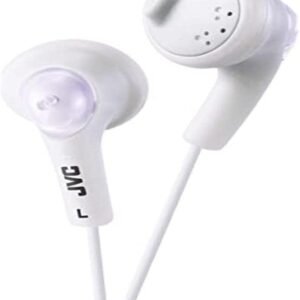 JVC Gumy In-Ear Wired Headphones Earphones Compatible with iPod, iPhone, Samsung - White