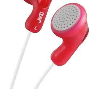 JVC Gumy HA-F14-RN-U In-Ear Headphones Wired Optimal Rubber Body Powerful Sound Red