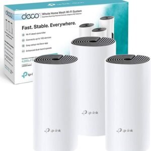 TP-Link Deco M4 Whole Home Mesh Wi-Fi System, Up to 4000 sq ft Coverage, Qualcomm CPU, Dual-Band AC1200 with Gigabit Ports, Compatible with Amazon Echo/Alexa, Parent Control, Pack of 3