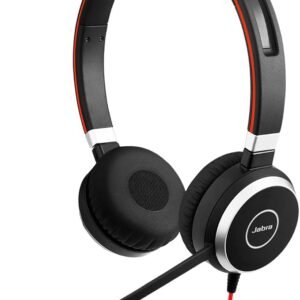 Jabra Evolve 40 MS Stereo Headset – Microsoft Certified Headphones for VoIP Softphone with Passive Noise Cancellation – USB-Cable with Controller – Black