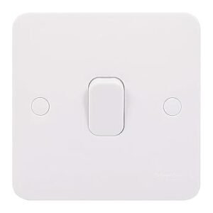 Schneider Electric Lisse White Moulded - Single Intermediate 2 Way Light Switch, 10AX, GGBL1014S, White