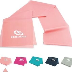 Coresteady Resistance Band For Men & Women - Exercise Band to Build Strength, Flexibility, Muscle & Tone - For Fitness, Stretching, Pilates, Physio & Yoga - With Exercise Guide