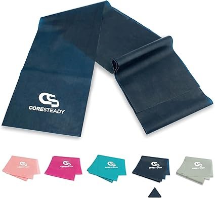 Coresteady Resistance Band For Men & Women - Exercise Band to Build Strength, Flexibility, Muscle & Tone - For Fitness, Stretching, Pilates, Physio & Yoga - With Exercise Guide