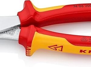 KNIPEX High Leverage Diagonal Cutter, Chrome-, 200 mm, , Chrome Steel, Piano Wire, Precision Cutting, Side Cutters, 74 06 200