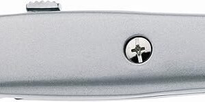 Westcott E-84019 00 Retractable Metal Utility Knife - Silver
