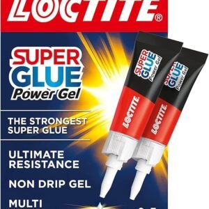 Loctite Gel Instant Super Glue, Strong All-Purpose Clear Glue for Repairs, Clear Various Materials, Easy to Use Instant Super Glue, 2 x 3g, Transparent