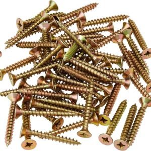 ForgeFix Multi-Purpose Single Thread Screws | 5.0 x 40mm | Zinc Yellow Passivated | Box 200