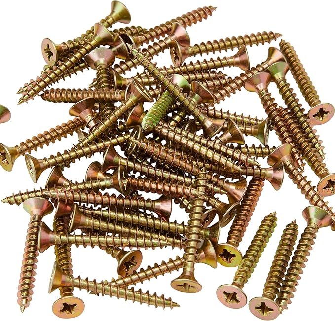 ForgeFix Multi-Purpose Single Thread Screws | 5.0 x 40mm | Zinc Yellow Passivated | Box 200