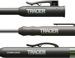 TRACER Deep Hole Construction Pencil with 6x Replacement Lead Pack and accompanying Site Holsters all-in-one Marking Kit