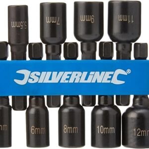 Silverline 855189 Magnetic Nut Driver Set 9pce 5 – 12 mm , Black