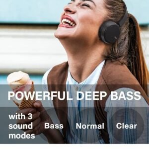 JVC HA-Z37W-A Wireless Bluetooth On Ear Headphones, 35 hours of wireless listening time, Soft ear-pads for a secure and comfortable fit, Bass boost function for dynamic bass sound (on/off) (Blue)