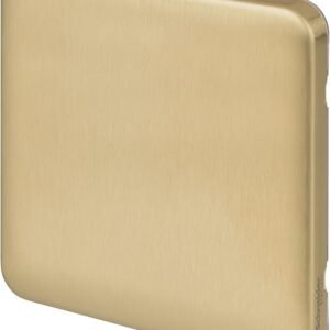 Schneider Electric Lisse Screwless Deco - Single Blank Plate, GGBL8010SB, Satin Brass