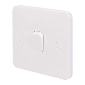 Schneider Electric Lisse White Moulded - Single Intermediate 2 Way Light Switch, 10AX, GGBL1014S, White