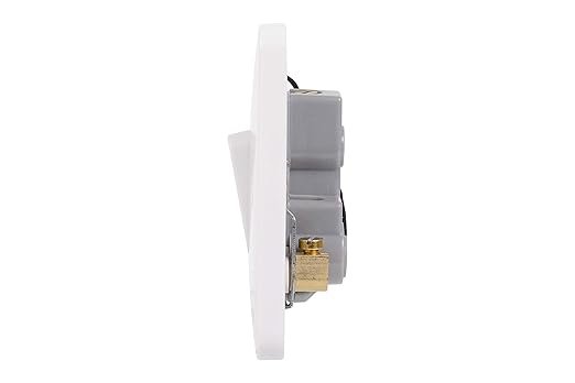 Schneider Electric Lisse White Moulded - Single High Current Light Switch, Double Pole, 50A, GGBL4011S, White