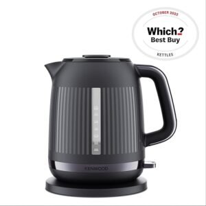 Kenwood Dusk Electric Kettle, 360° Swivel Base, Water Level Indicator, Cord Storage, Boil-Dry Protection, Removable Filter, Capacity 1.7L, ZJP30.000GY, 3000W, Slate Grey