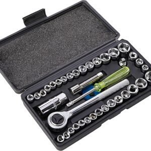 Rolson 36109 40 pc 1/4" & 3/8" Dr. Socket Set