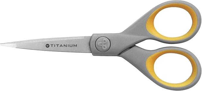 Westcott Titanium Super Softgrip Scissor Set (Pack of 5), Yellow