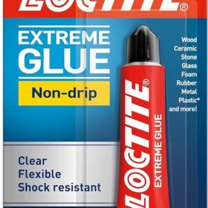 Loctite Extreme Glue, Flexible All Purpose Clear Glue with Shock & Weather Resistance, Repair Glue with Non-Drip Gel Formula, Strong Glue for Indoor and Outdoor, 1 x 20g