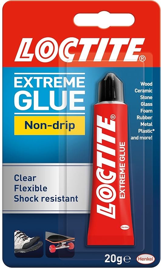 Loctite Extreme Glue, Flexible All Purpose Clear Glue with Shock & Weather Resistance, Repair Glue with Non-Drip Gel Formula, Strong Glue for Indoor and Outdoor, 1 x 20g