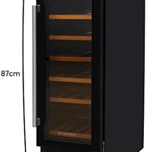 Russell Hobbs Freestanding or Integrated Large, Drinks & Wine Chiller with Glass Door, 18 Bottle Capacity in Black RHBI18WC1 [Energy Class G]