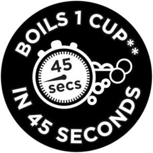 Russell Hobbs Textures Electric 1.7L Cordless Kettle (Fast Boil 3KW, Black premium plastic, matt & high gloss finish, Removable washable anti-scale filter, Push to open lid, Perfect pour spout) 21271